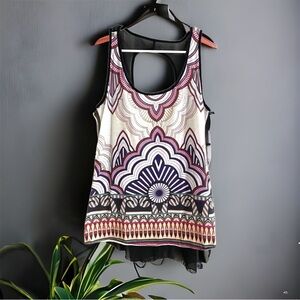 Dots high low tank top